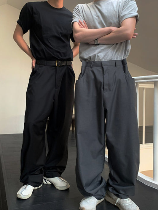 MAGNOLIA Soft Drape Pintuck Slacks(BLACK,GRAY,BROWN) 商品画像2/25