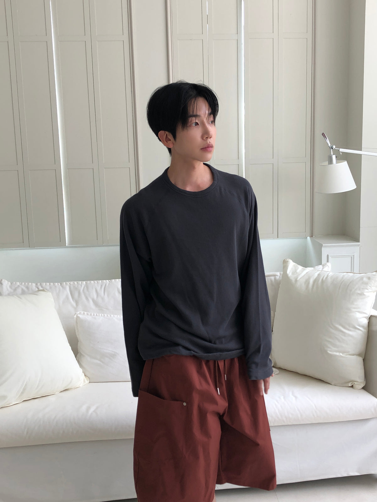 MAGNOLIA Soft Raglan Long Sleeve(IVORY,GRAY,NAVY,CHARCOAL) 商品画像6/21