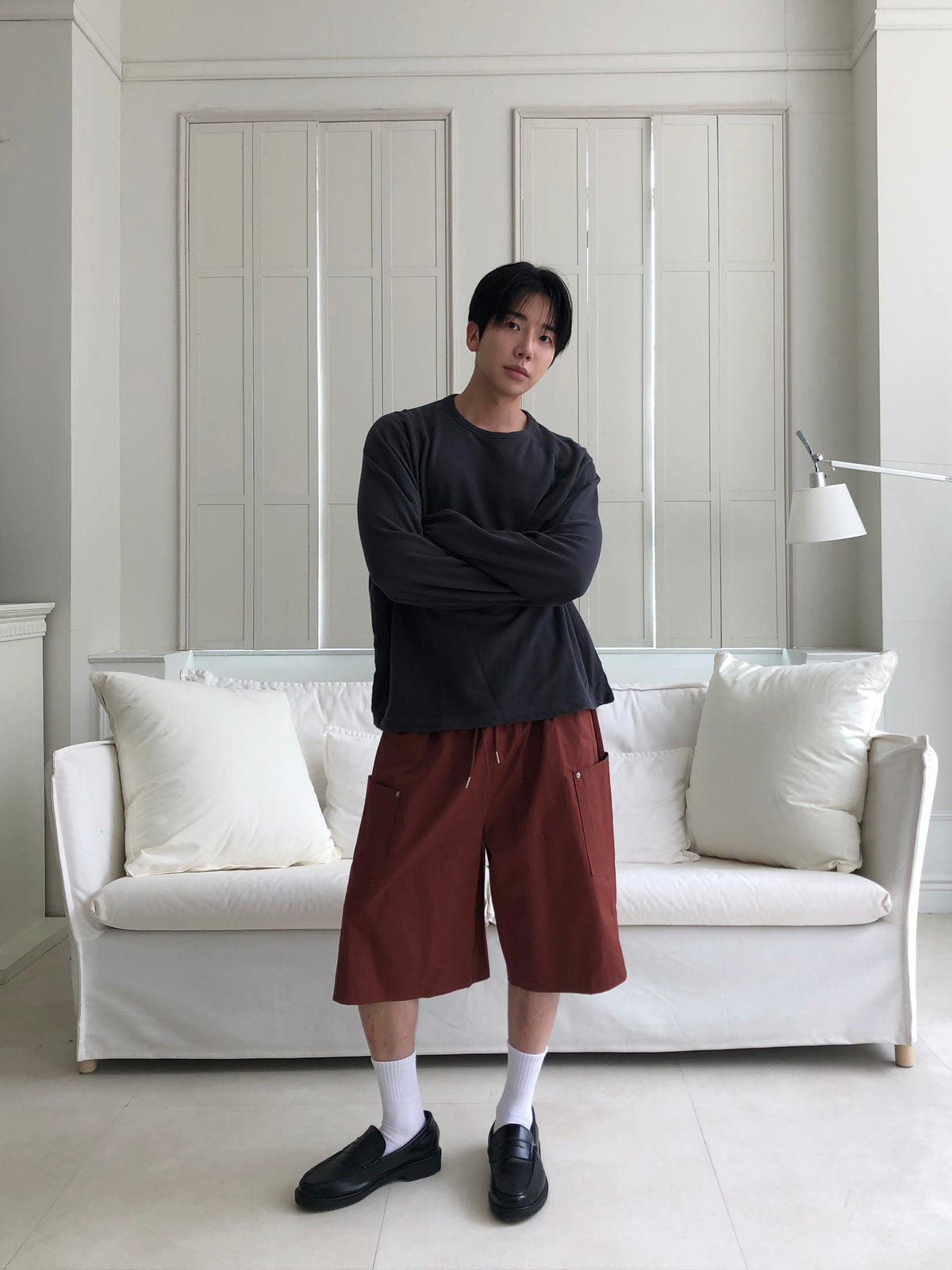 MAGNOLIA Soft Raglan Long Sleeve(IVORY,GRAY,NAVY,CHARCOAL) 商品画像7/21