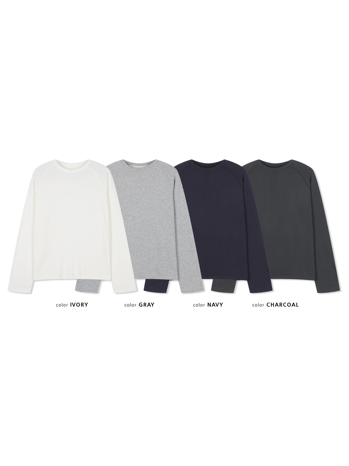 MAGNOLIA Soft Raglan Long Sleeve(IVORY,GRAY,NAVY,CHARCOAL) 商品画像18/21