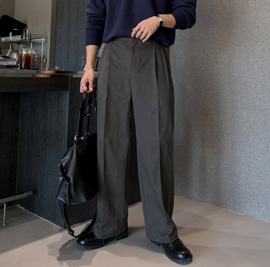 MAGNOLIA Soft Volume Tailored Slacks(BEIGE,BLACK,KHAKI,BROWN) 商品画像1/11