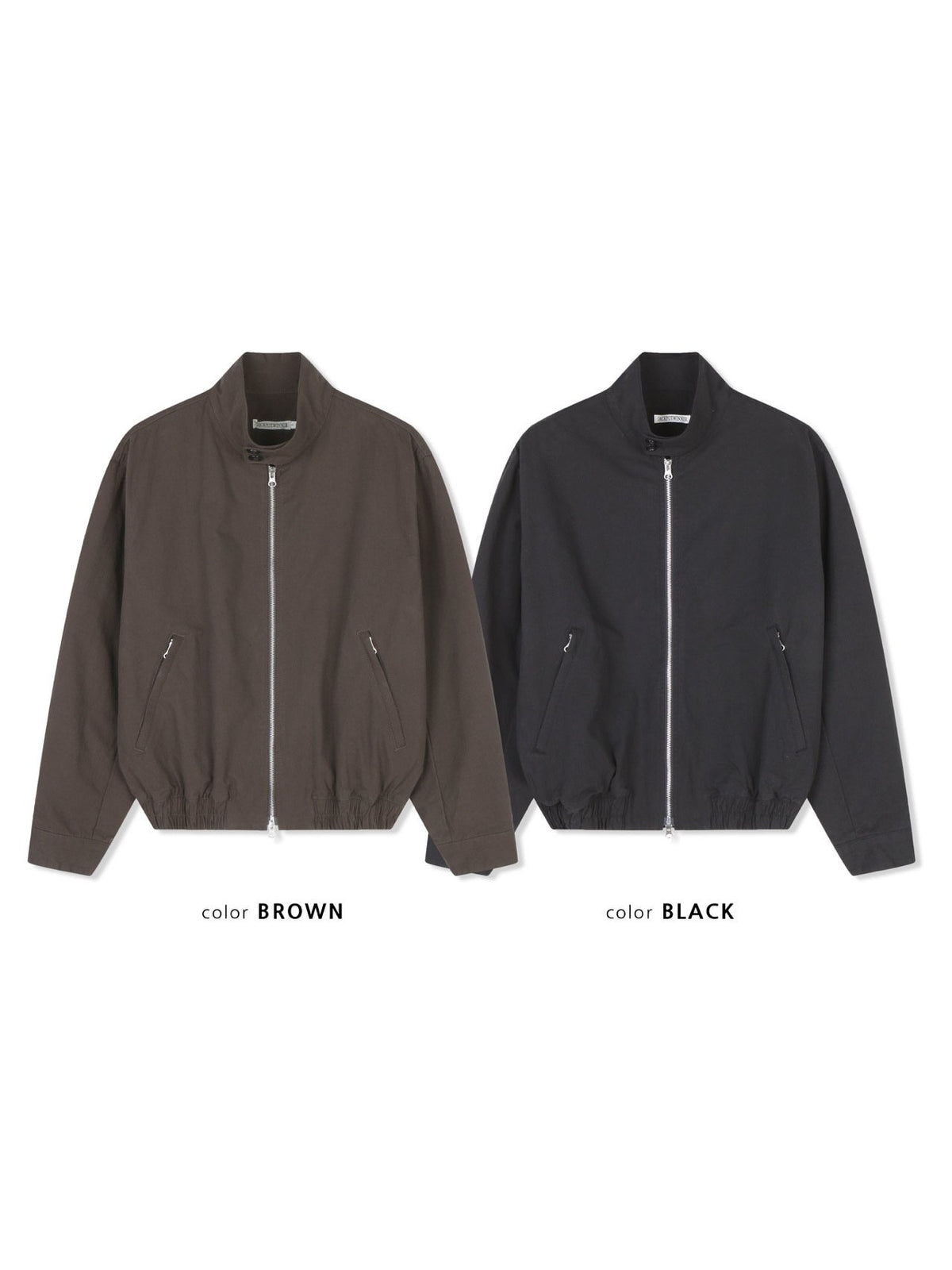 MAGNOLIA Stand Collar Cotton Harrington Jacket(BLACK,BROWN) 商品画像7/23