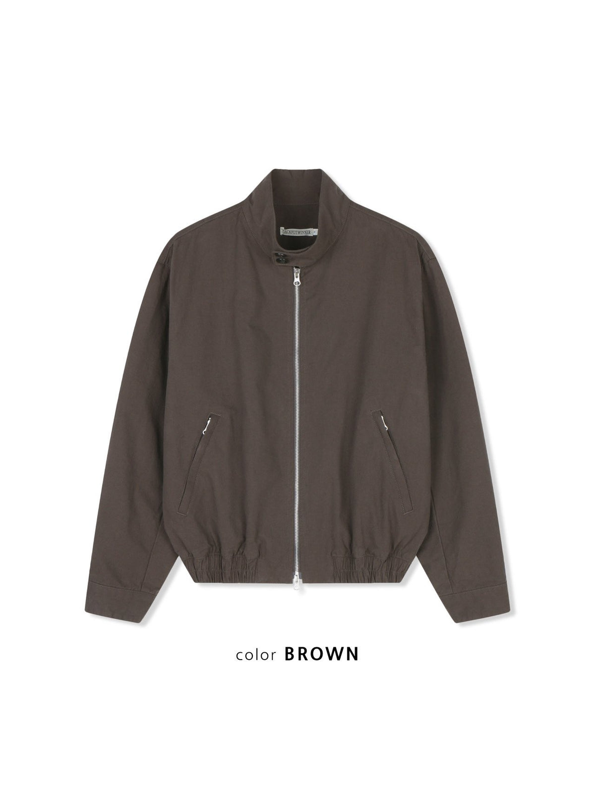 MAGNOLIA Stand Collar Cotton Harrington Jacket(BLACK,BROWN) 商品画像8/23