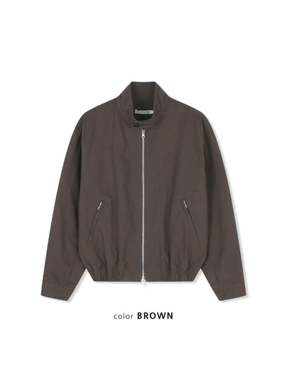 MAGNOLIA Stand Collar Cotton Harrington Jacket(BLACK,BROWN) 商品画像8/23