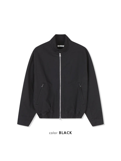MAGNOLIA Stand Collar Cotton Harrington Jacket(BLACK,BROWN) 商品画像10/23