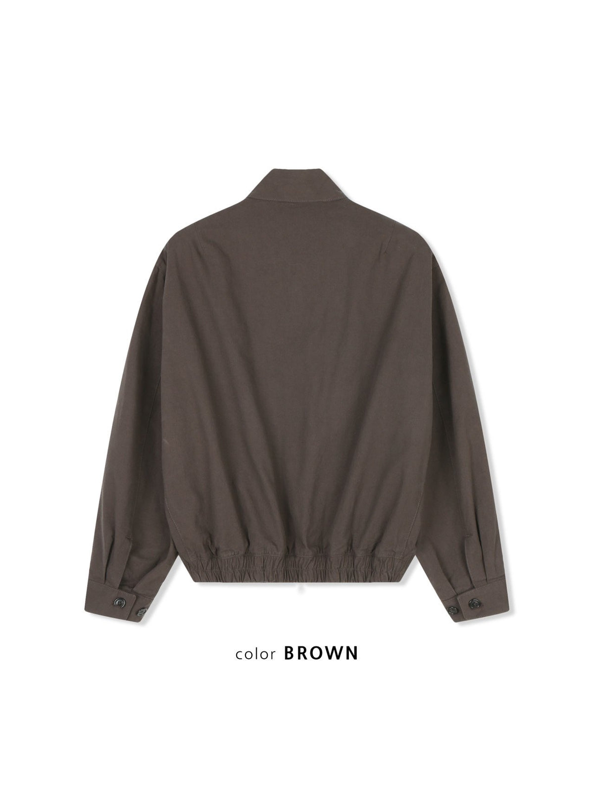 MAGNOLIA Stand Collar Cotton Harrington Jacket(BLACK,BROWN) 商品画像9/23