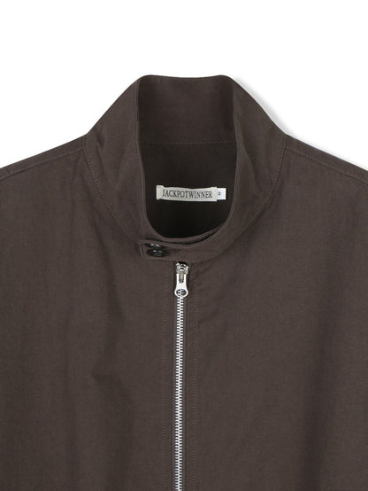 MAGNOLIA Stand Collar Cotton Harrington Jacket(BLACK,BROWN) 商品画像11/23