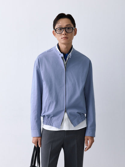 MAGNOLIA Stand Collar Cotton Zip Jacket(MINT,BLUE,CHARCOAL) 商品画像5/15