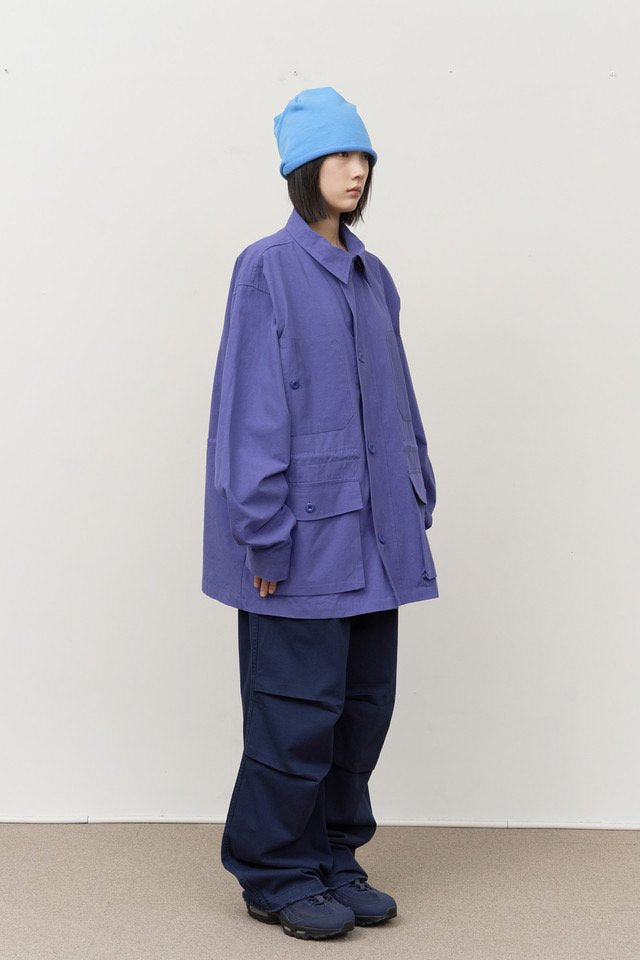 MAGNOLIA Stand Collar Field Jacket(BLUE,RED,IVORY,BROWN) 商品画像6/25