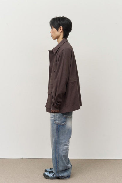 MAGNOLIA Stand Collar Field Jacket(BLUE,RED,IVORY,BROWN) 商品画像8/25