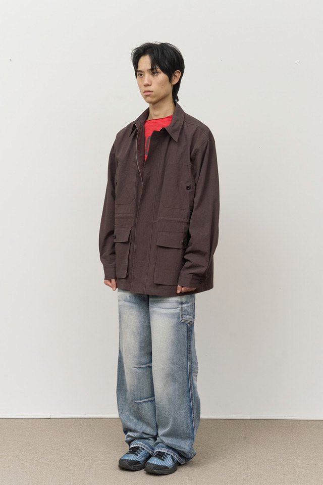 MAGNOLIA Stand Collar Field Jacket(BLUE,RED,IVORY,BROWN) 商品画像9/25