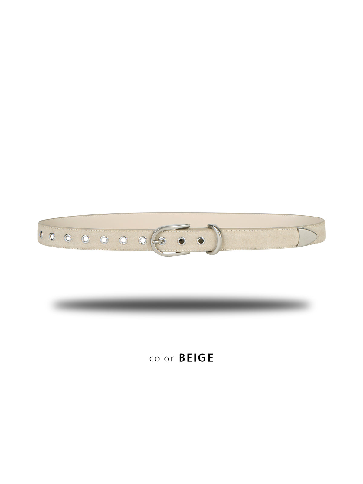 MAGNOLIA Suede Eyelet Belt(BEIGE,BROWN,BLACK) 商品画像5/9