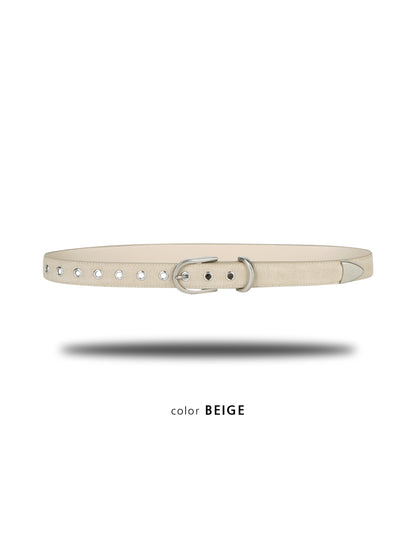 MAGNOLIA Suede Eyelet Belt(BEIGE,BROWN,BLACK) 商品画像5/9