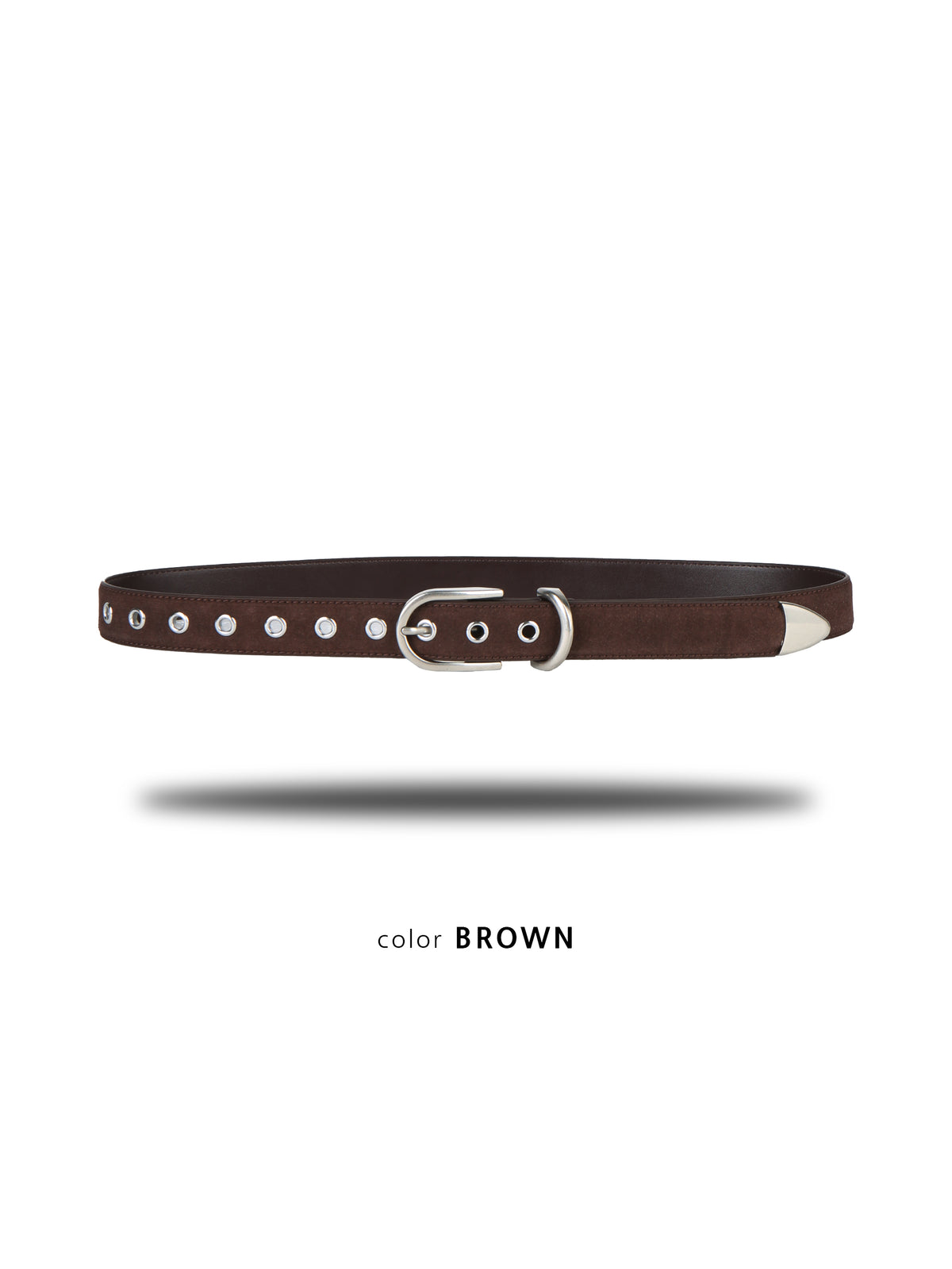 MAGNOLIA Suede Eyelet Belt(BEIGE,BROWN,BLACK) 商品画像6/9