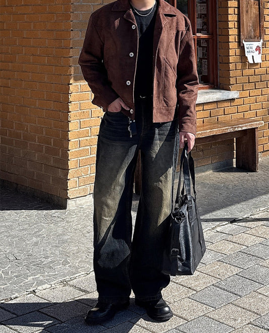 MAGNOLIA Suede Work Jacket (3 Colors)(SAND,BROWN,BLACK) 商品画像5/24