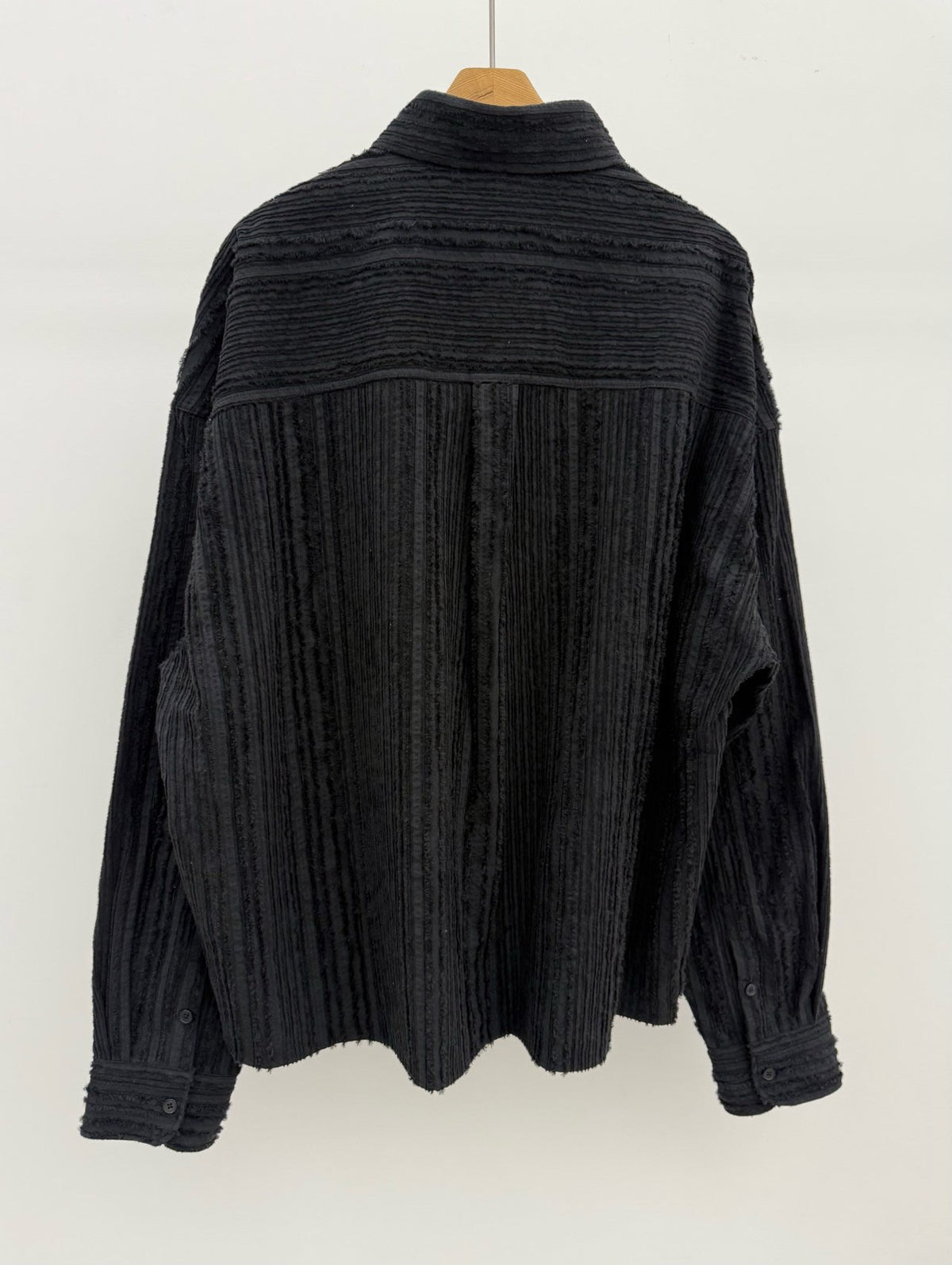 MAGNOLIA Tassel Texture Crop Shirt(WHITE,BLACK) 商品画像10/12