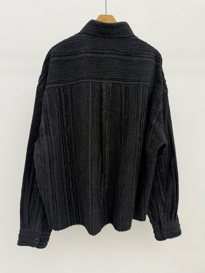MAGNOLIA Tassel Texture Crop Shirt(WHITE,BLACK) 商品画像10/12