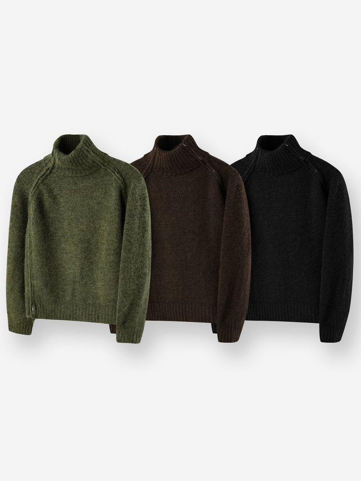 MAGNOLIA Terre de Ciel Zip Wool Knit(KHAKI,BROWN,BLACK) 商品画像1/7