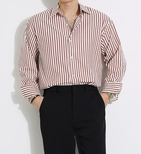 MAGNOLIA Tora Stripe Shirt(BLUE,RED) 商品画像1/6