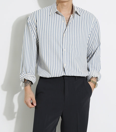MAGNOLIA Tora Stripe Shirt(BLUE,RED) 商品画像2/6