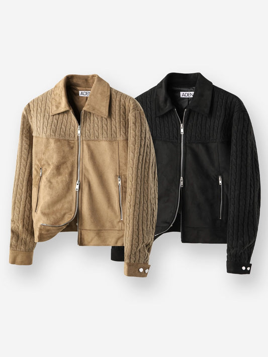 MAGNOLIA Torsade Suede Jacket(BEIGE,BLACK) 商品画像1/10