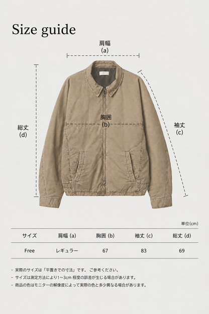 MAGNOLIA Tow Washed Raglan Blouson(BROWN,BLACK) 商品画像13/17