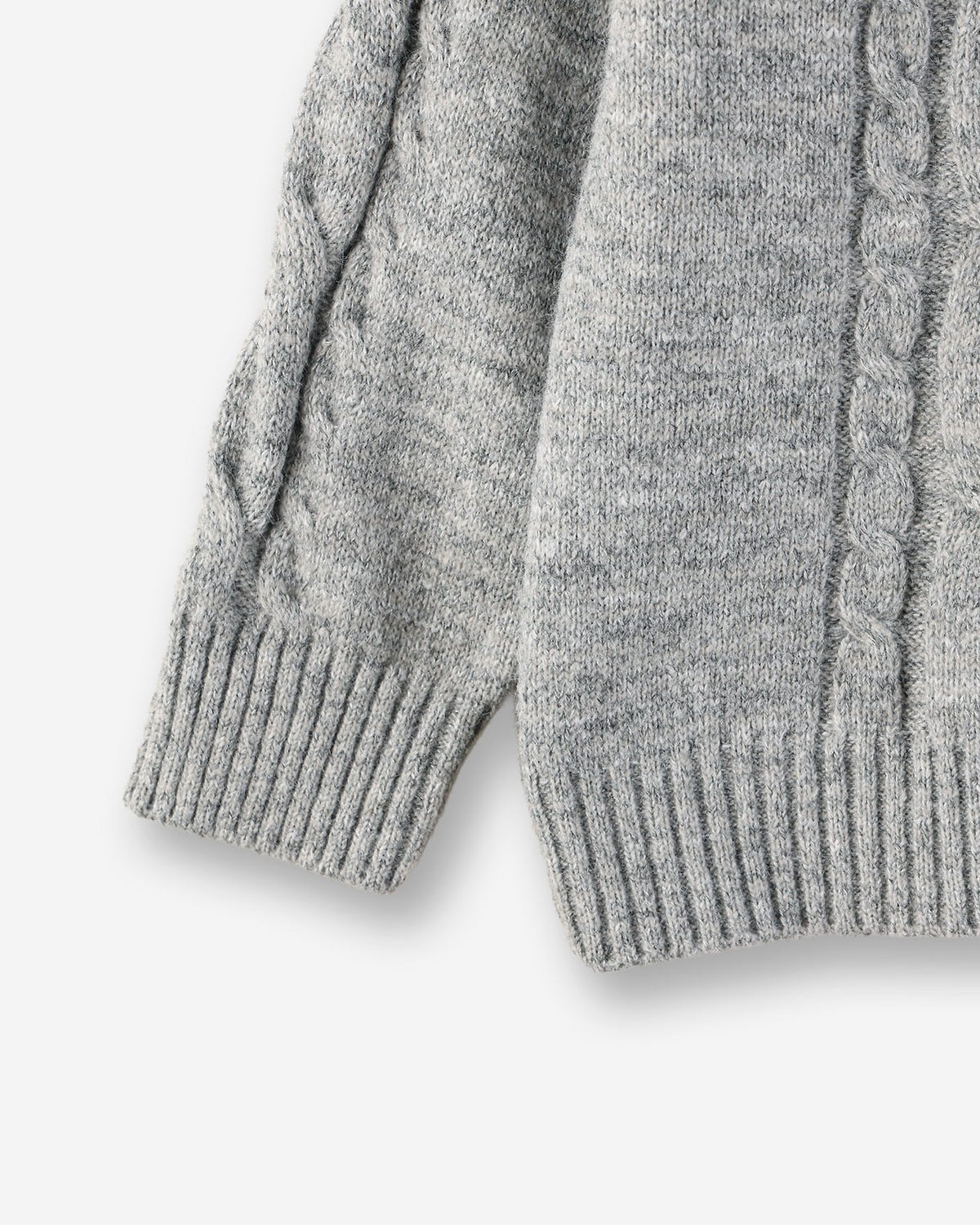 MAGNOLIA Treccia Cable Wool Cardigan(GRAY,CHARCOAL) 商品画像4/7