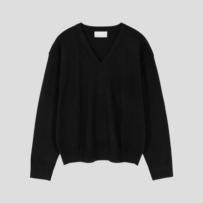 MAGNOLIA Trout Sewing V-Neck Knit(BROWN,NAVY,CHARCOAL,BLACK) 商品画像11/35