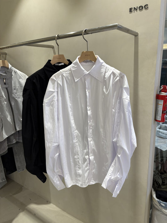 Tuck Loose Fit Shirt IVORY BLACK
