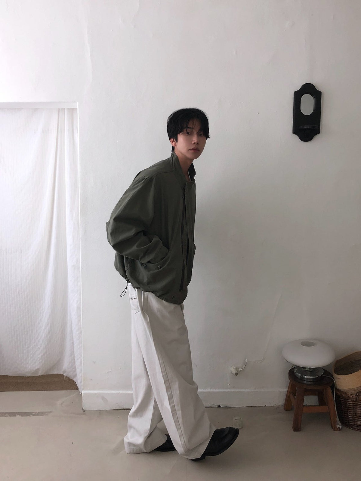 MAGNOLIA Turtleneck Field Jacket(BLACK, GRAY, KHAKI) 商品画像3/15