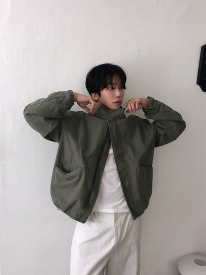 MAGNOLIA Turtleneck Field Jacket(BLACK, GRAY, KHAKI) 商品画像4/15