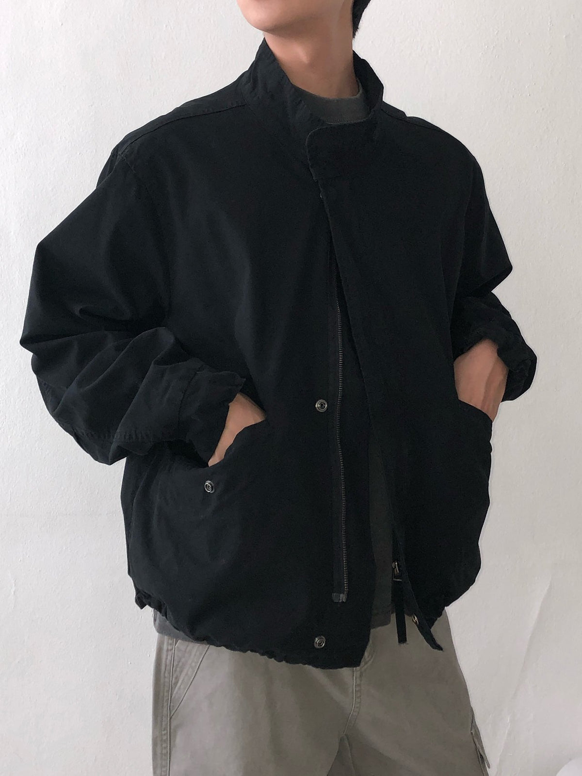 MAGNOLIA Turtleneck Field Jacket(BLACK, GRAY, KHAKI) 商品画像6/15