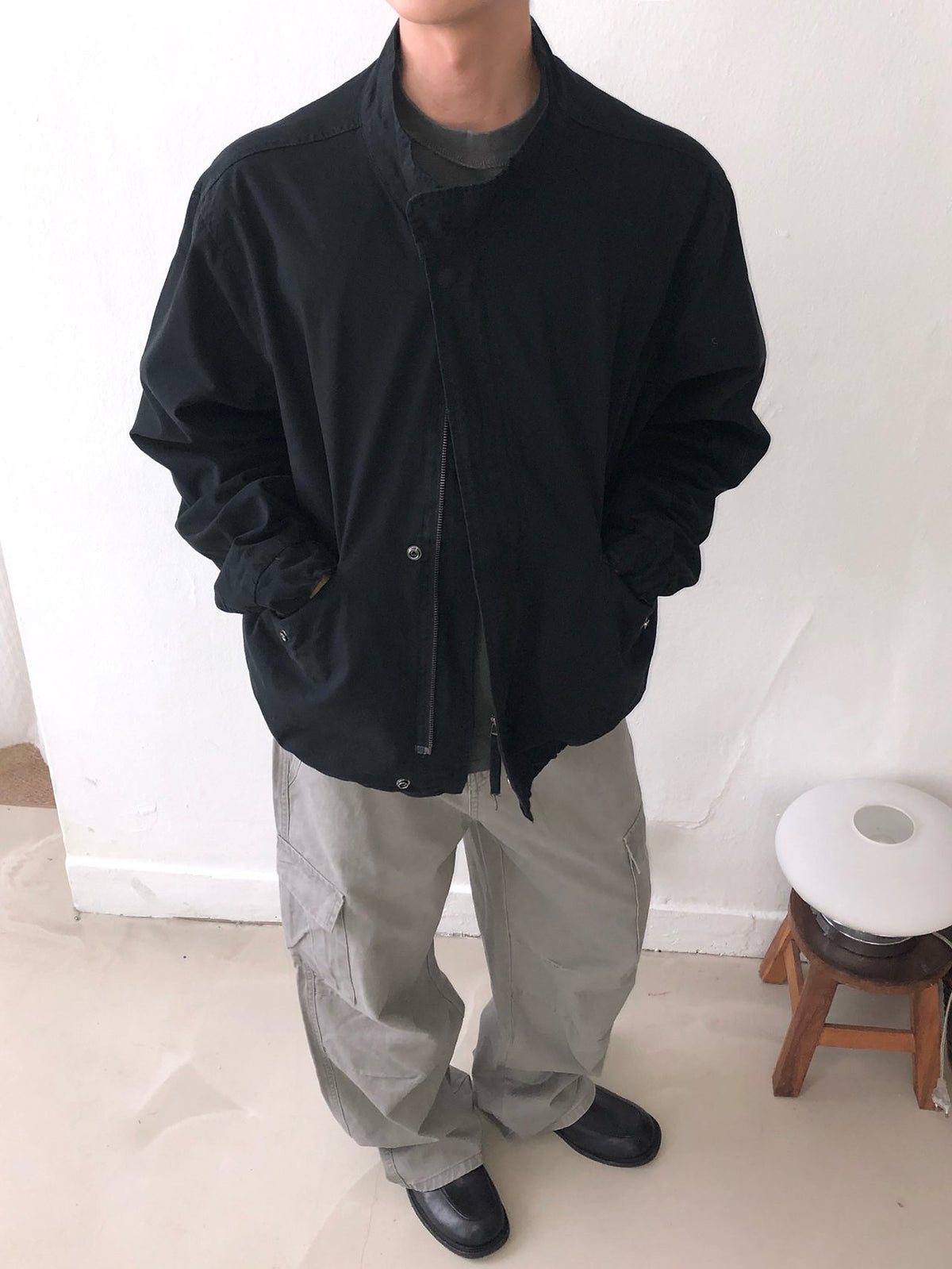 MAGNOLIA Turtleneck Field Jacket(BLACK, GRAY, KHAKI) 商品画像8/15