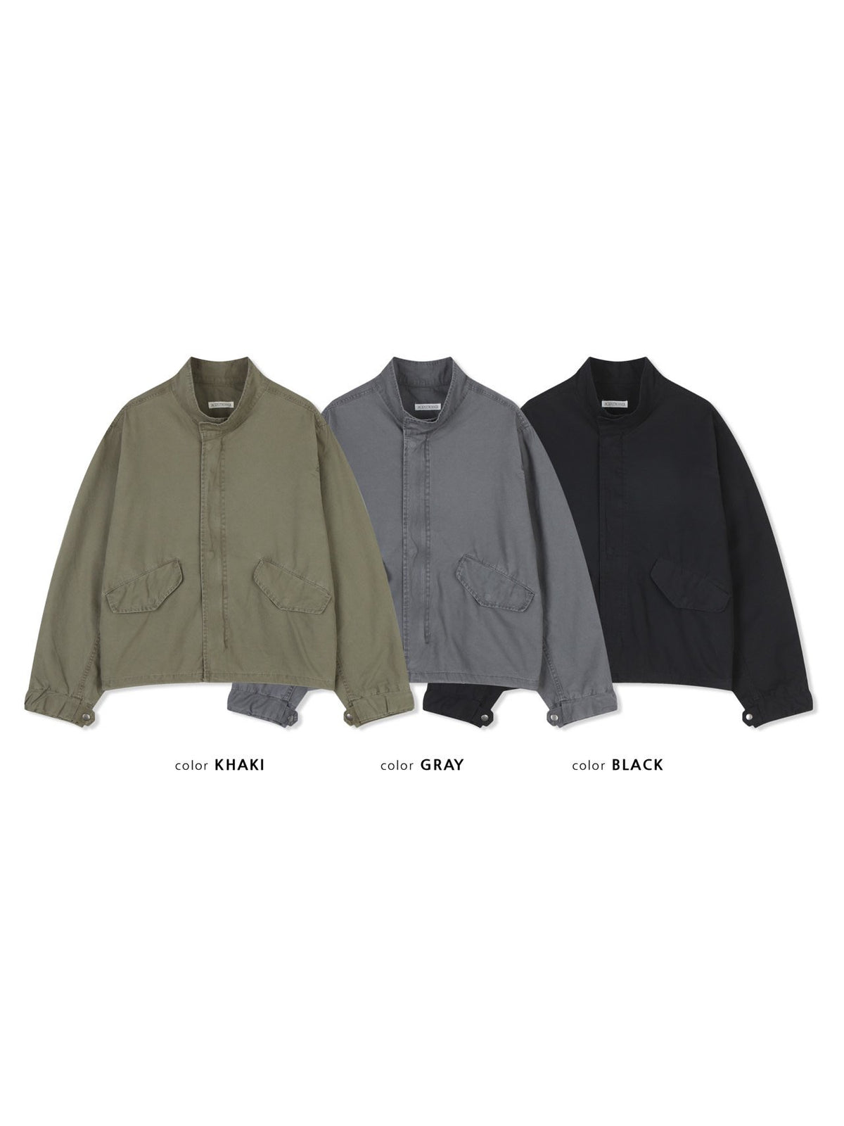 MAGNOLIA Turtleneck Field Jacket(BLACK, GRAY, KHAKI) 商品画像10/15
