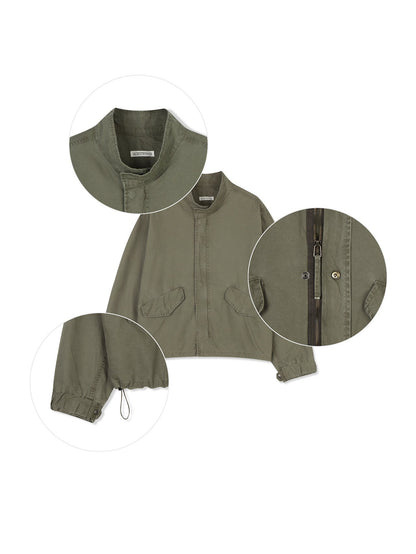 MAGNOLIA Turtleneck Field Jacket(BLACK, GRAY, KHAKI) 商品画像11/15