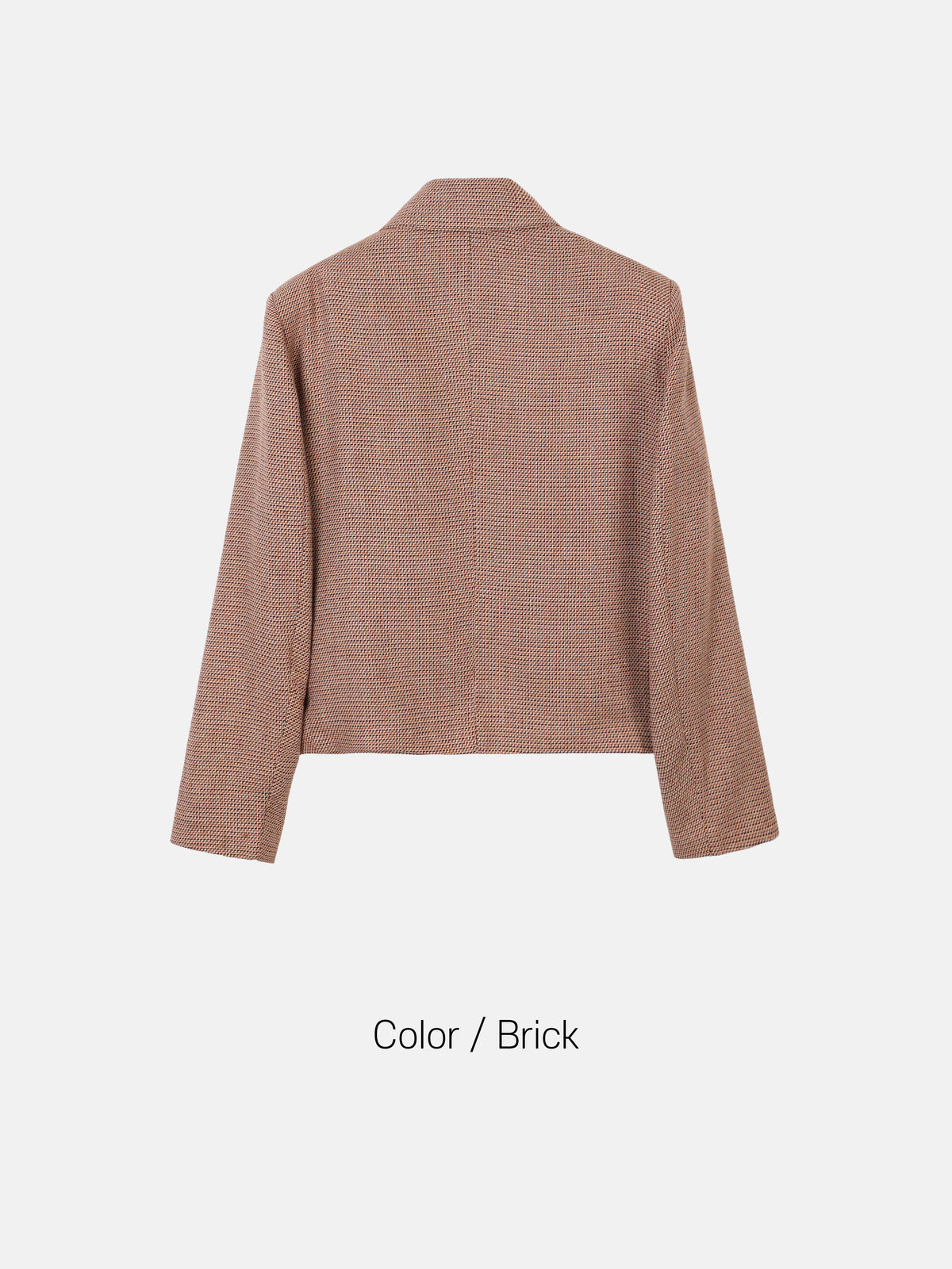 MAGNOLIA Tweed Zip Jacket(BRICK,BEIGE) 商品画像4/6