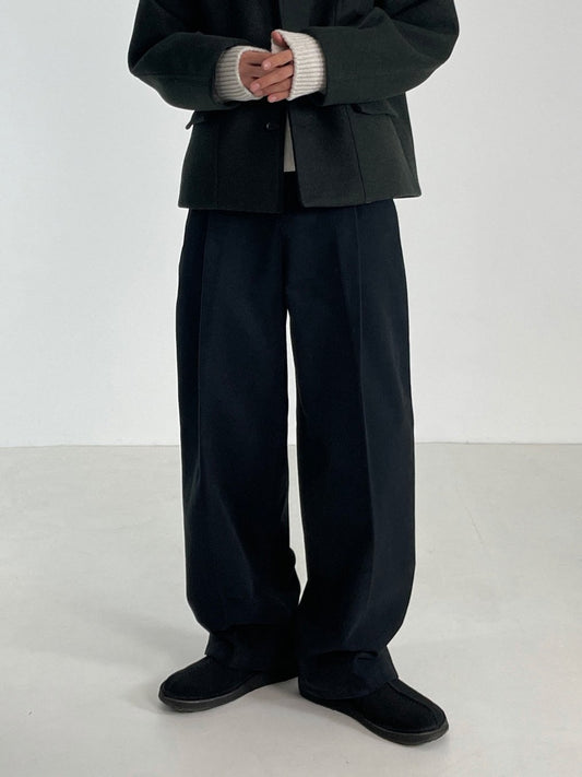 MAGNOLIA Twill Wide Pants(BLACK,NAVY,BROWN,CHARCOAL,IVORY,BURGUNDY) 商品画像1/15