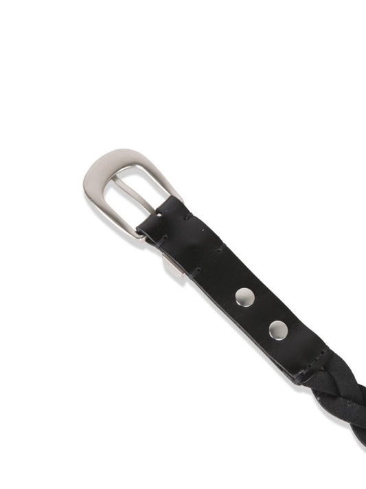 MAGNOLIA Twisted Leather Belt(BLACK) 商品画像4/5