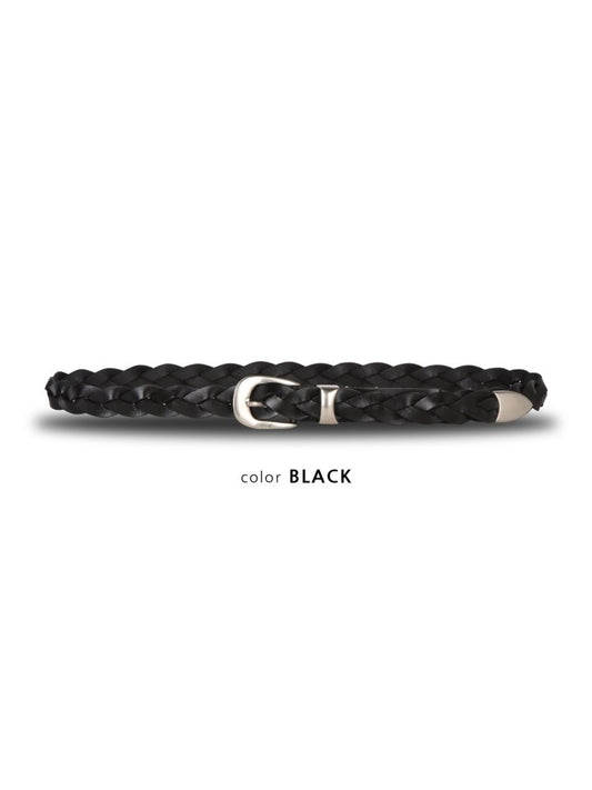 MAGNOLIA Twisted Leather Belt(BLACK) 商品画像5/5