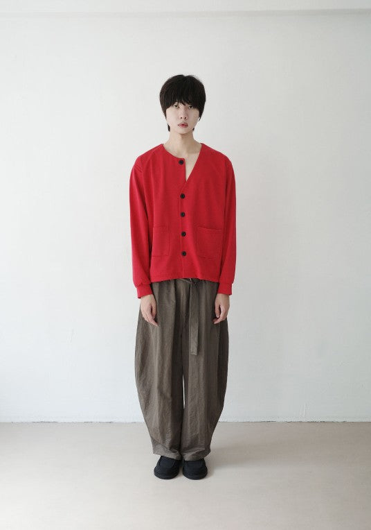 MAGNOLIA Unbalanced Button Cardigan(GRAY,RED,BLACK) 商品画像12/25