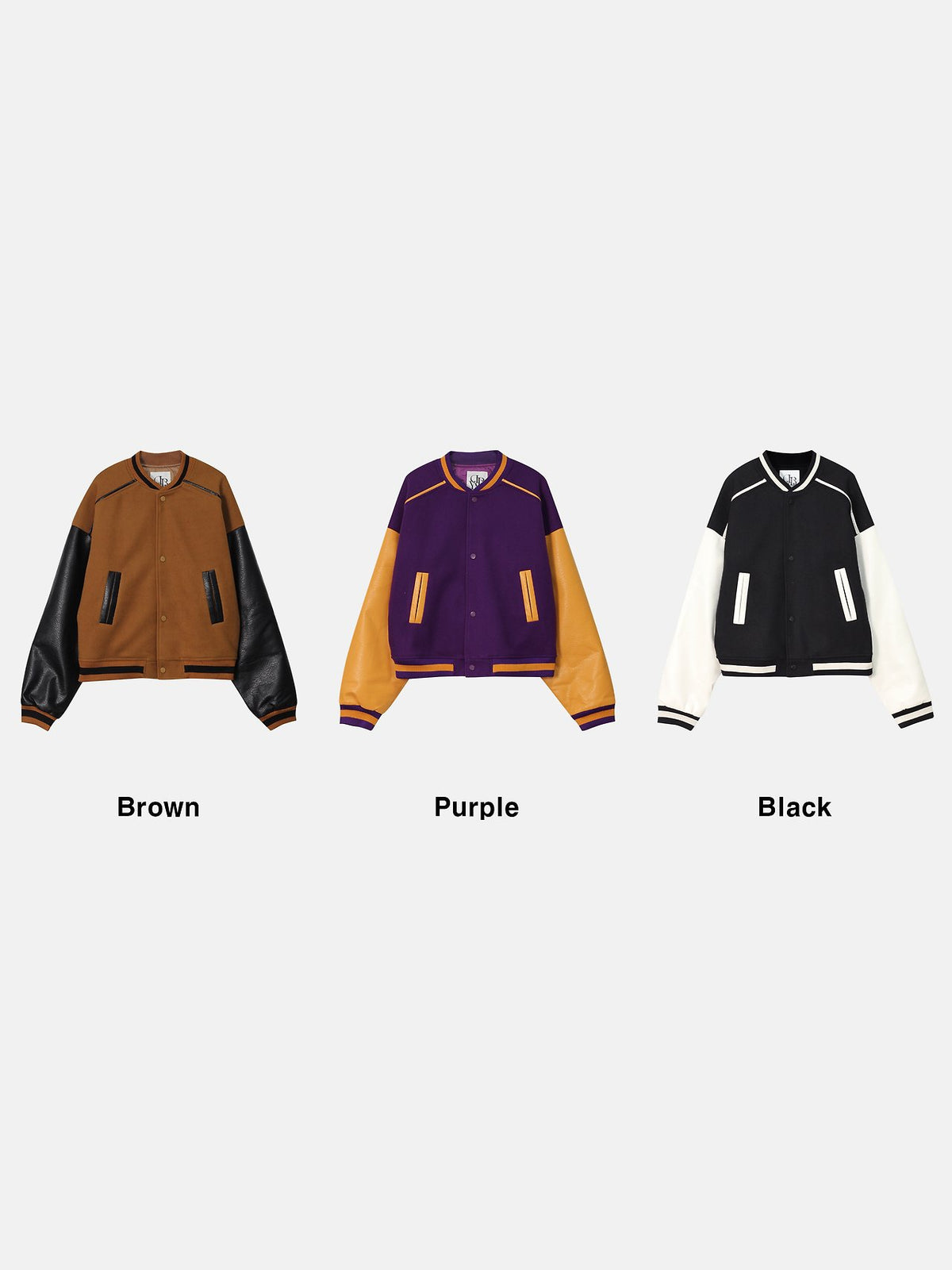MAGNOLIA Union Cropped Stadium Jacket(BROWN,PURPLE,BLACK) 商品画像1/1