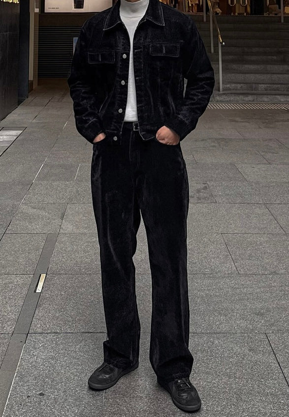 Velvet Denim Trucker Jacket & Pants