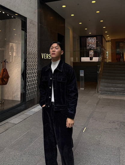 MAGNOLIA Velvet Denim Trucker Jacket 韓国メンズファッション 20