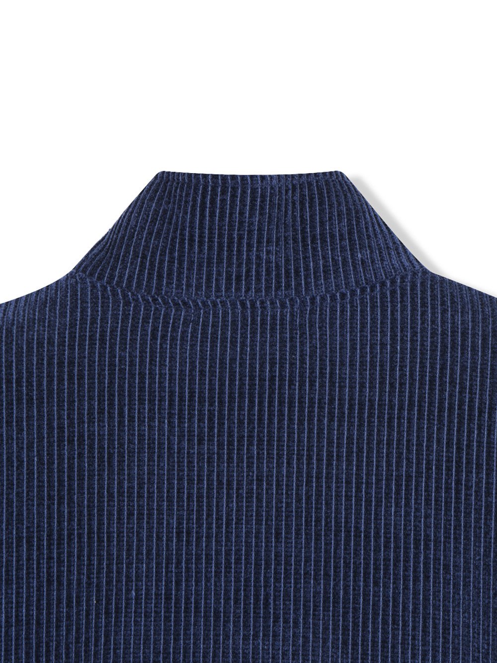 MAGNOLIA Velvet Rib Half-Zip Pullover(DEEP BLUE,CHARCOAL,BLACK) 商品画像9/12