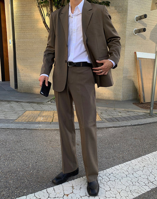 MAGNOLIA Vince Minimal Straight Slacks(CHARCOAL,BLACK,MOCHA,L/BEIGE) 商品画像3/24
