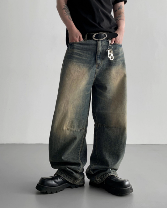 MAGNOLIA Vintage Fade Wide Denim(BLUE,BLACK) 商品画像2/6