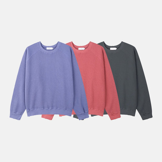 MAGNOLIA Vintage Waffle Sweatshirt(RED,PURPLE,CHARCOAL) 商品画像12/12