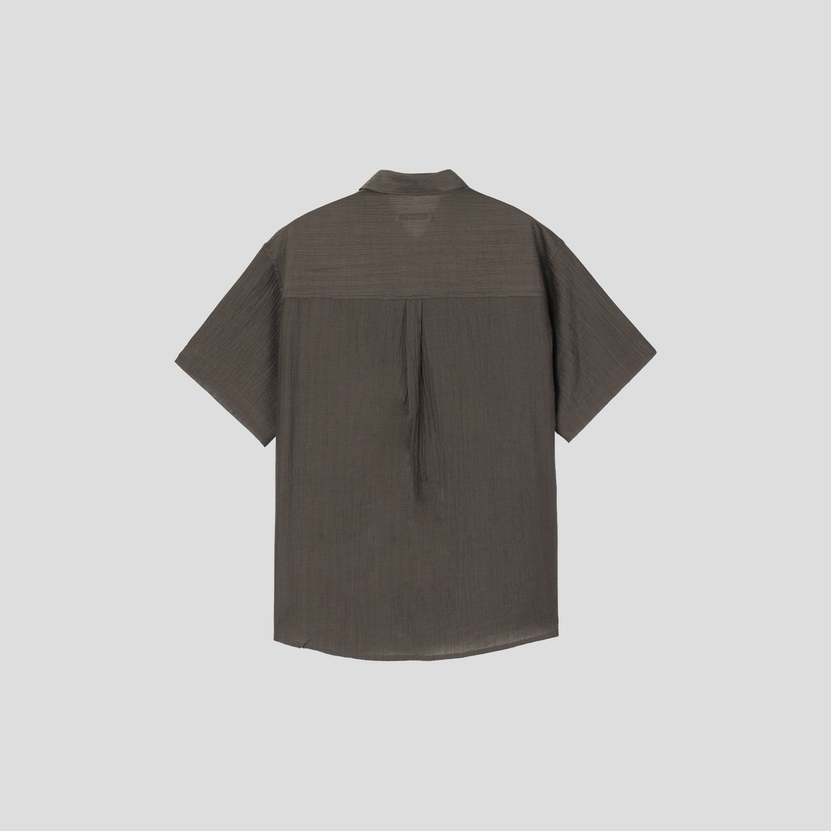 MAGNOLIA Viscose Semi Crop Shirt(GRAY,BLACK) 商品画像10/13