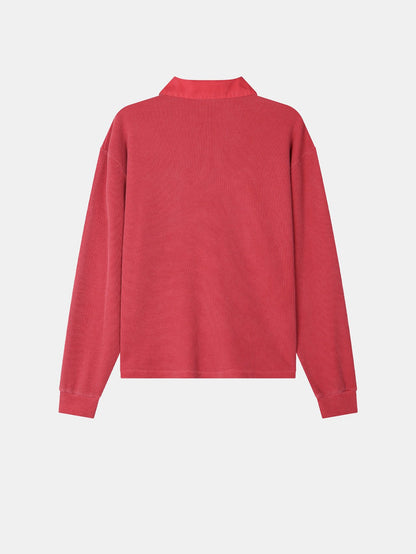MAGNOLIA Waffle Knit Rugby Polo(SAX,RED,CHARCOAL) 商品画像5/12