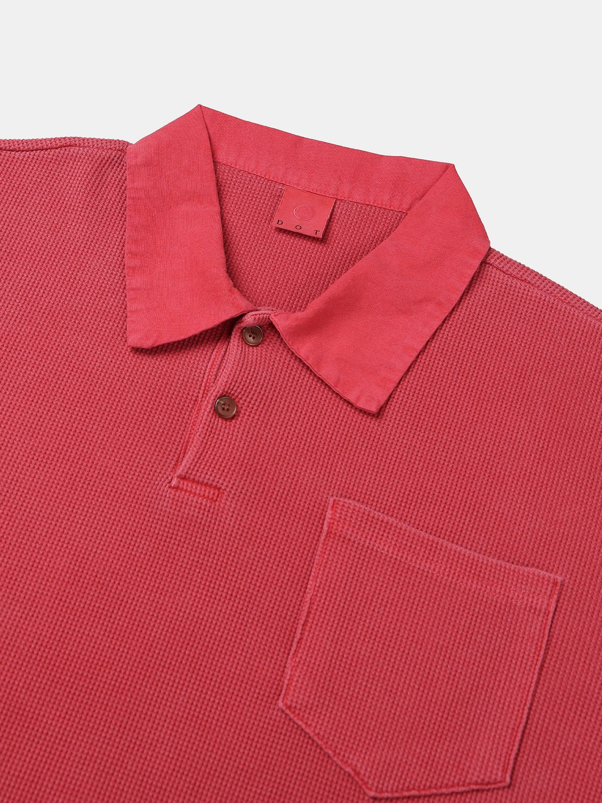 MAGNOLIA Waffle Knit Rugby Polo(SAX,RED,CHARCOAL) 商品画像6/12